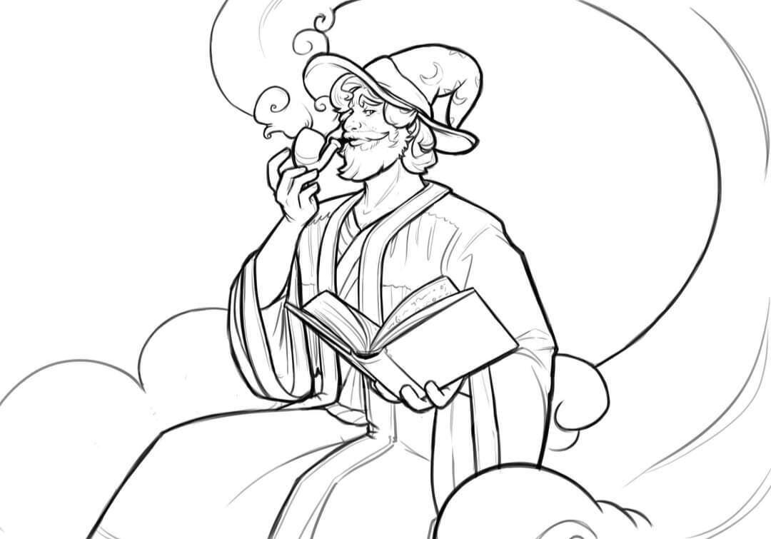 Line Art to Wizard Nolan