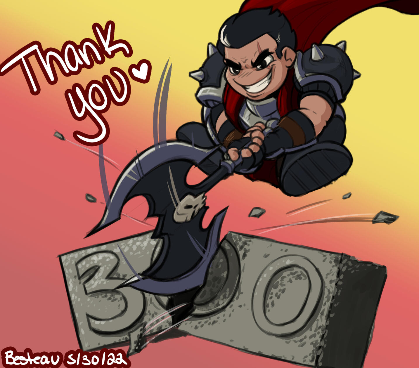 300 Followers Thank You Art