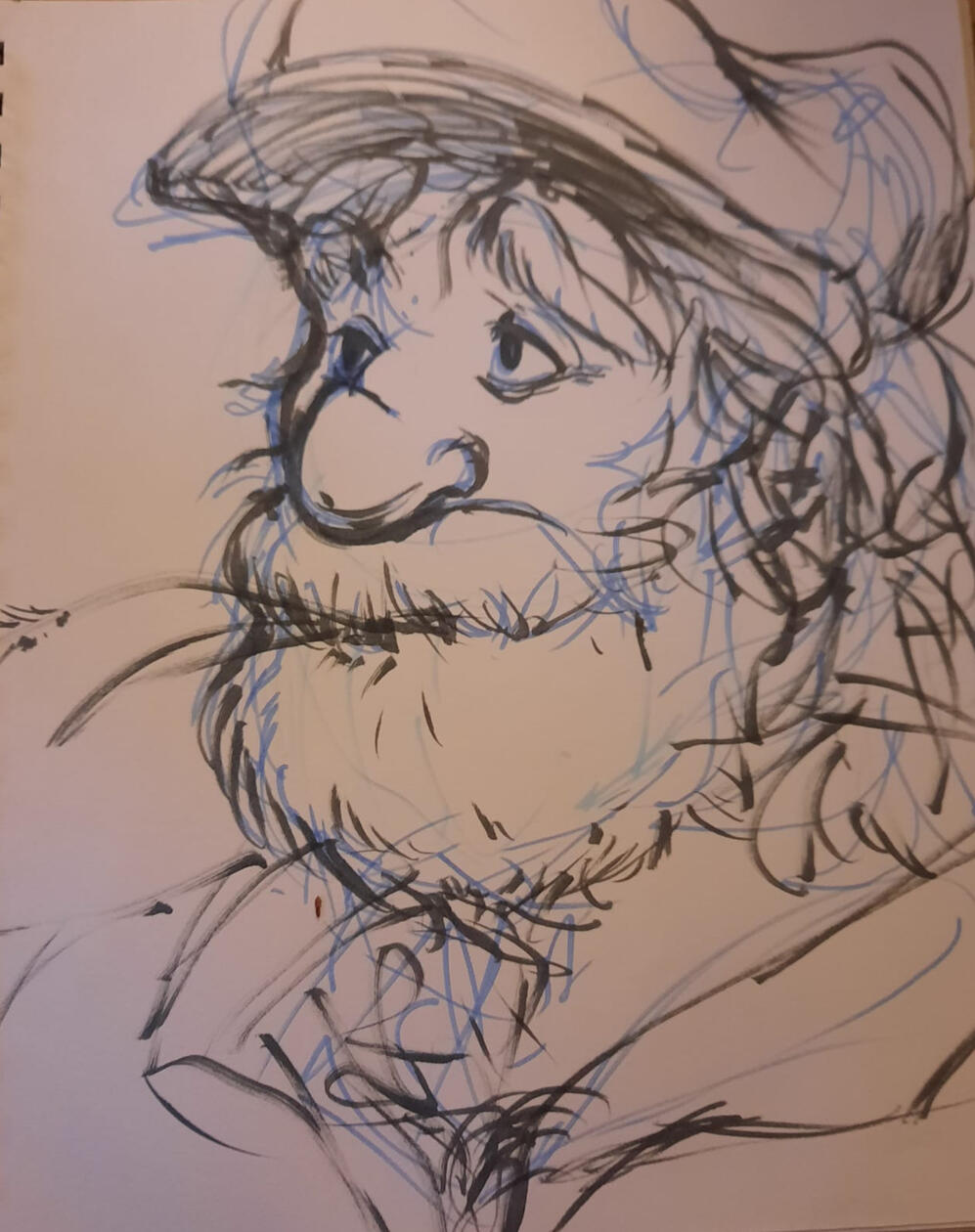 10 Minute Old Man Doodle