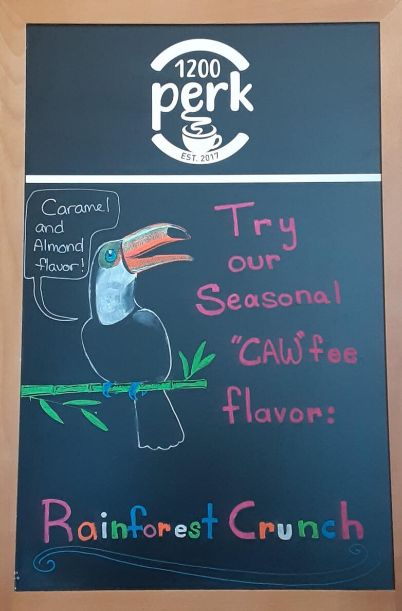 Toucan Chalkboard Advert