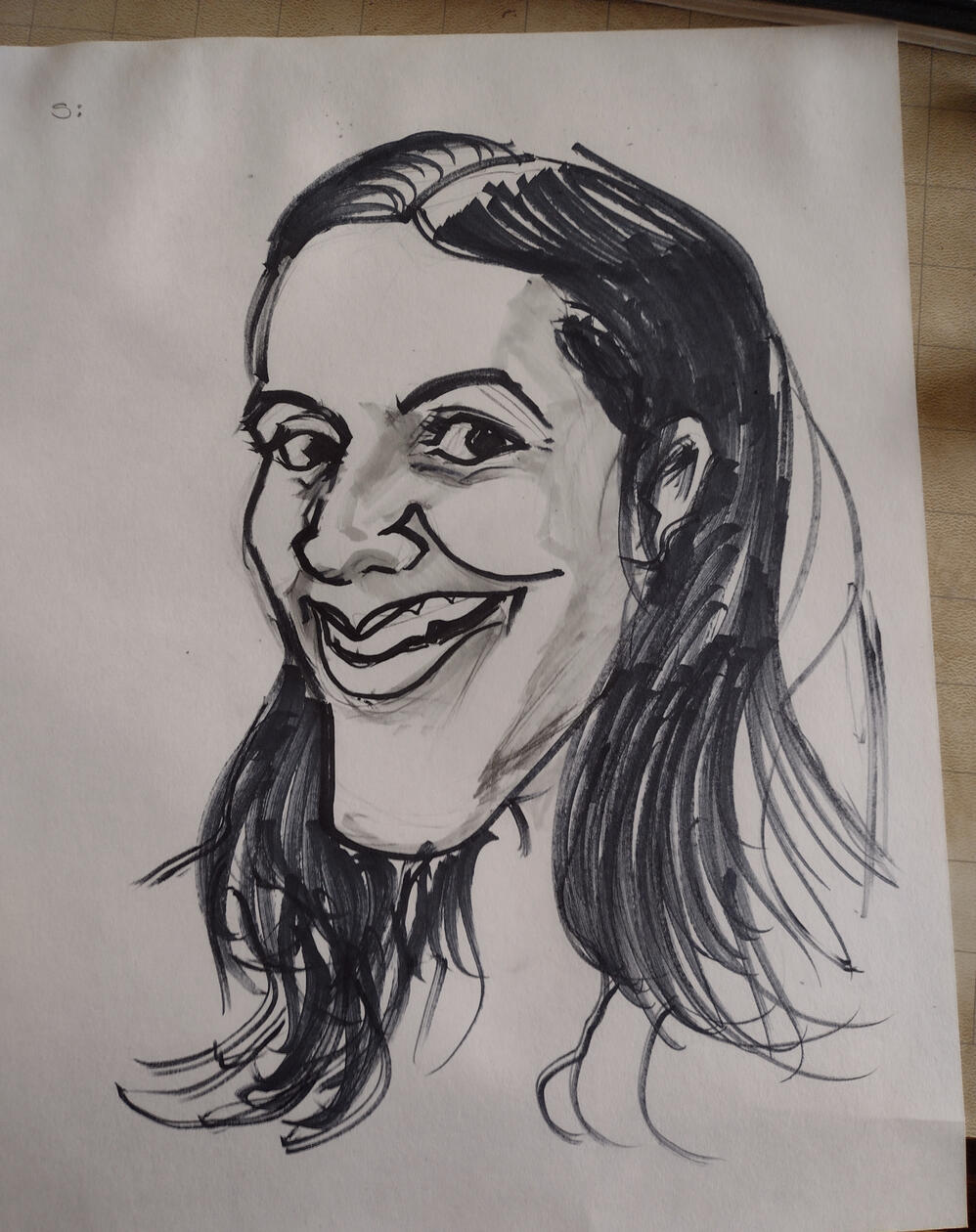 Self Portrait Caricature Sketch